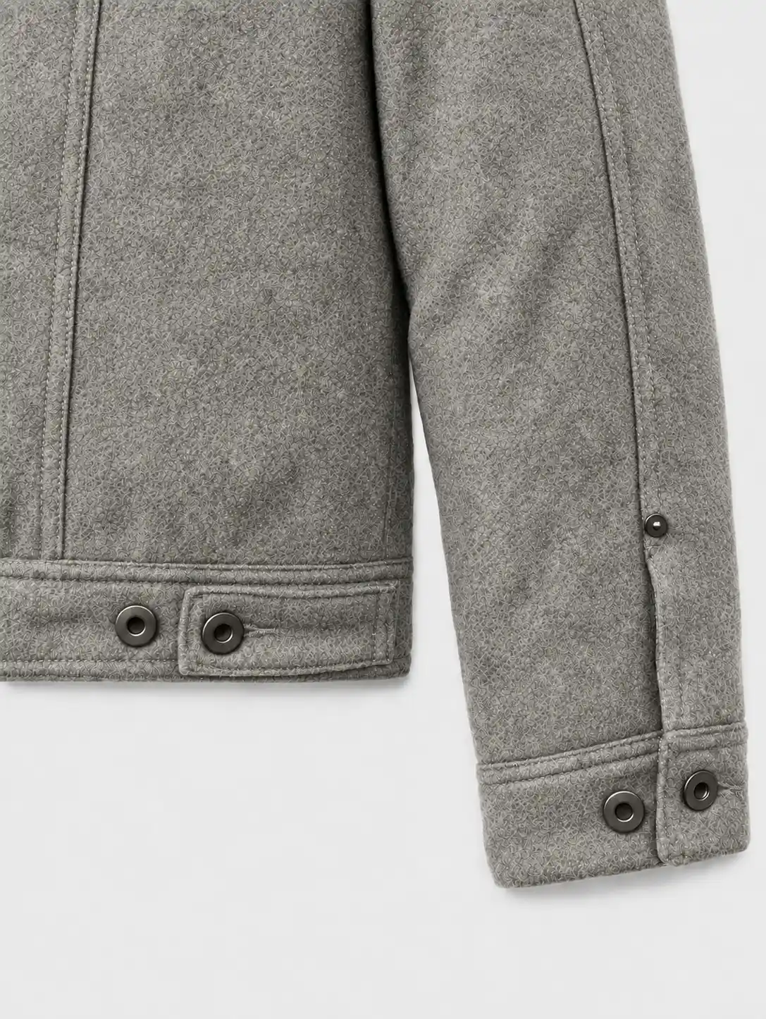 Men's Grey Spokane Insulated Short Cruiser Wool Jacket