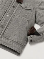 Men's Grey Spokane Insulated Short Cruiser Wool Jacket