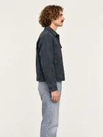 Men's Blue Tin Cloth Short Lined Cruiser Jacket