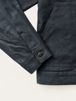 Men's Blue Tin Cloth Short Lined Cruiser Jacket