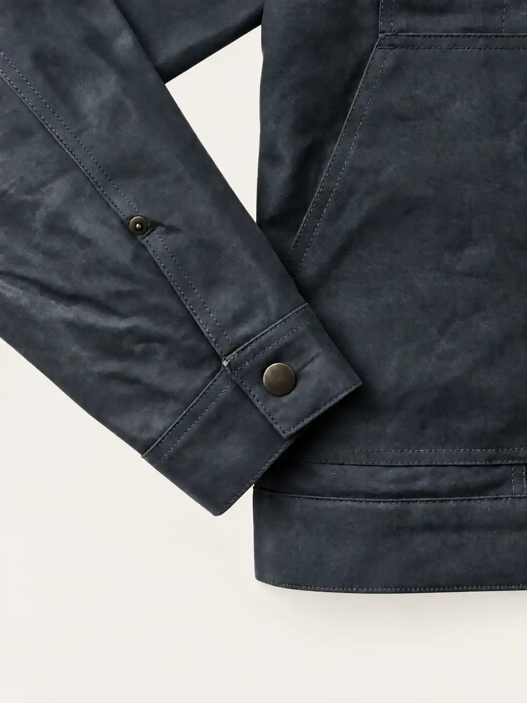 Men's Blue Tin Cloth Short Lined Cruiser Jacket