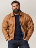 Men’s Union Vintage Stone Washed Cowhide Leather Jacket