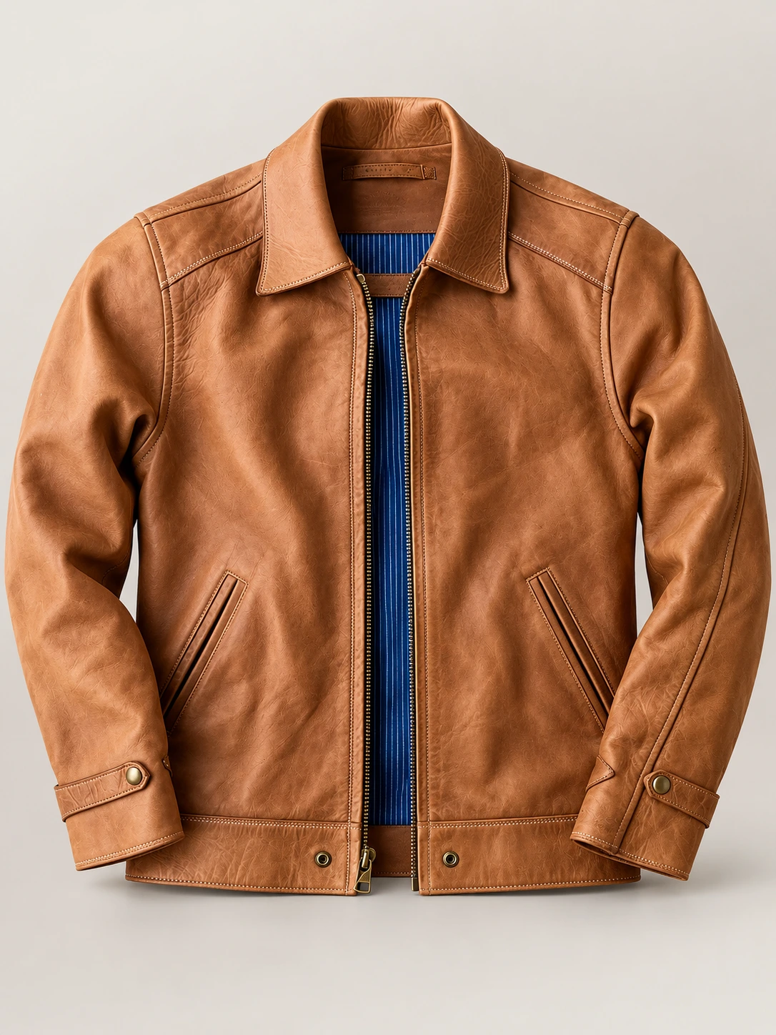 Men’s Union Vintage Stone Washed Cowhide Leather Jacket