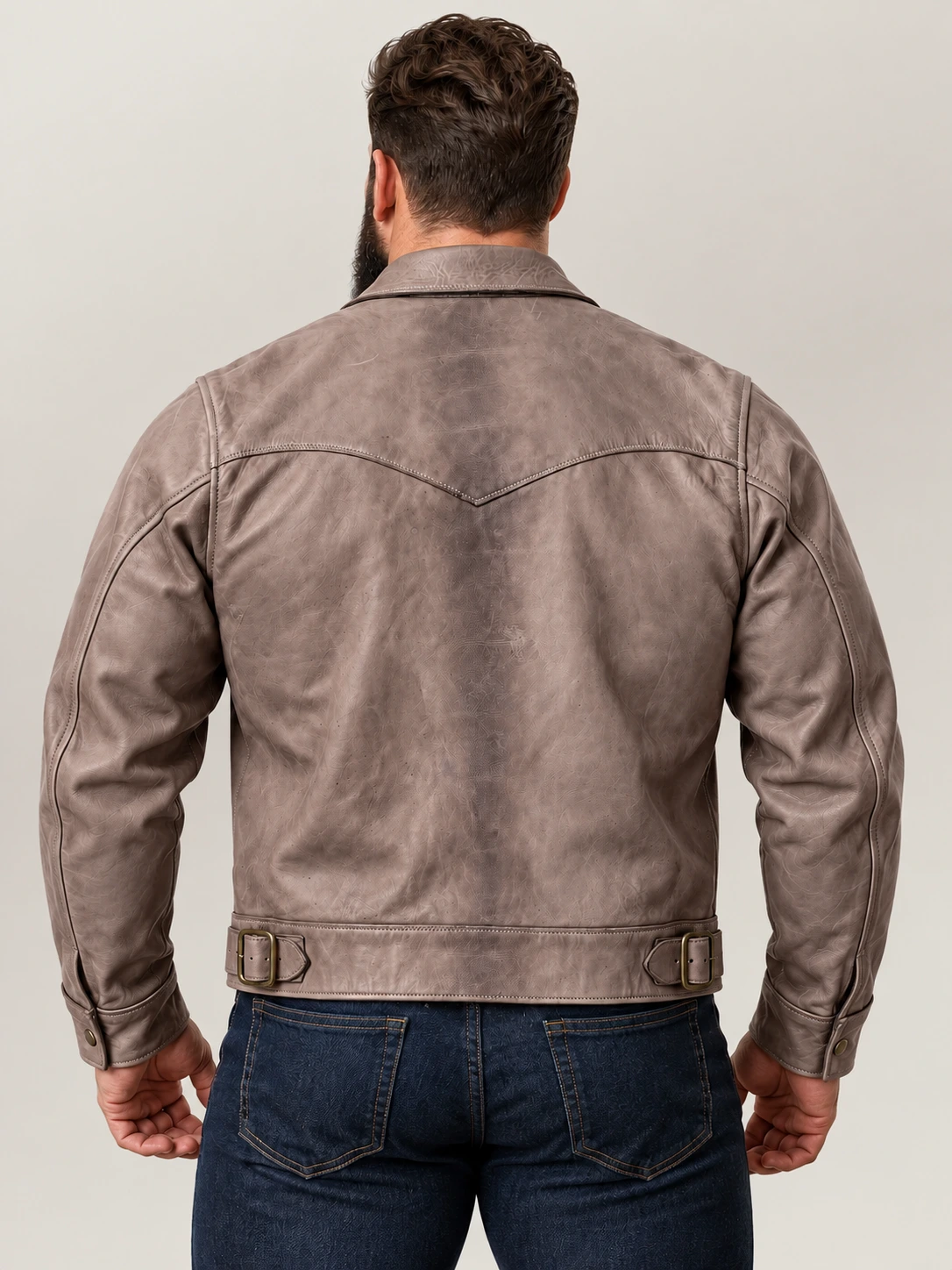 Men’s Union Vintage Olive Tanned Cowhide Leather Jacket