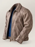 Men’s Union Vintage Olive Tanned Cowhide Leather Jacket