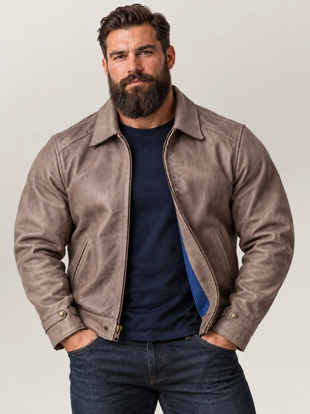 Men’s Union Vintage Olive Tanned Cowhide Leather Jacket