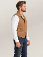 Men’s Nubuck Bison Ranchers Leather Vest