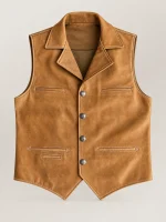 Men’s Nubuck Bison Ranchers Leather Vest