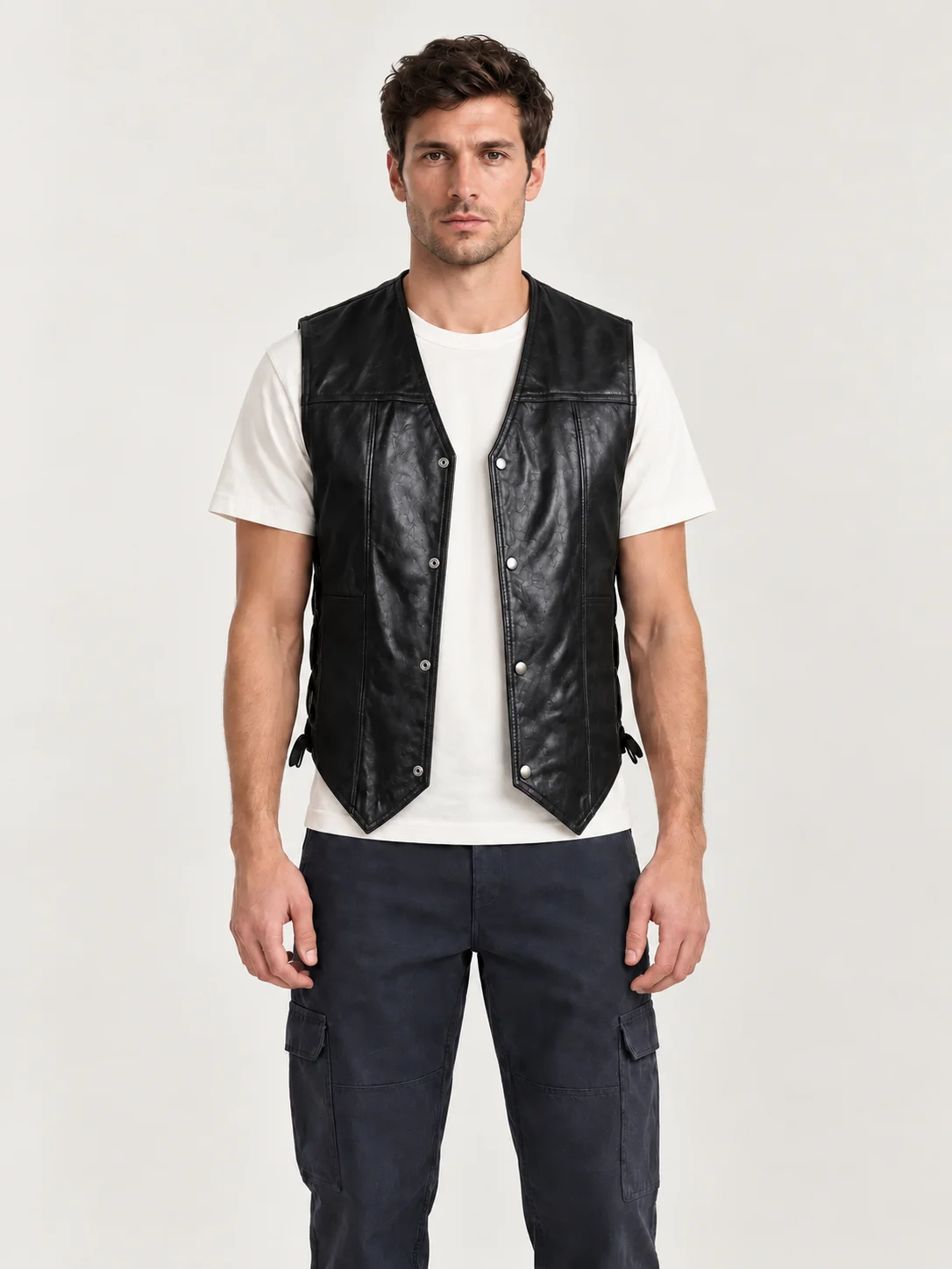 Men's Halloween Walking Dead Leather Vest