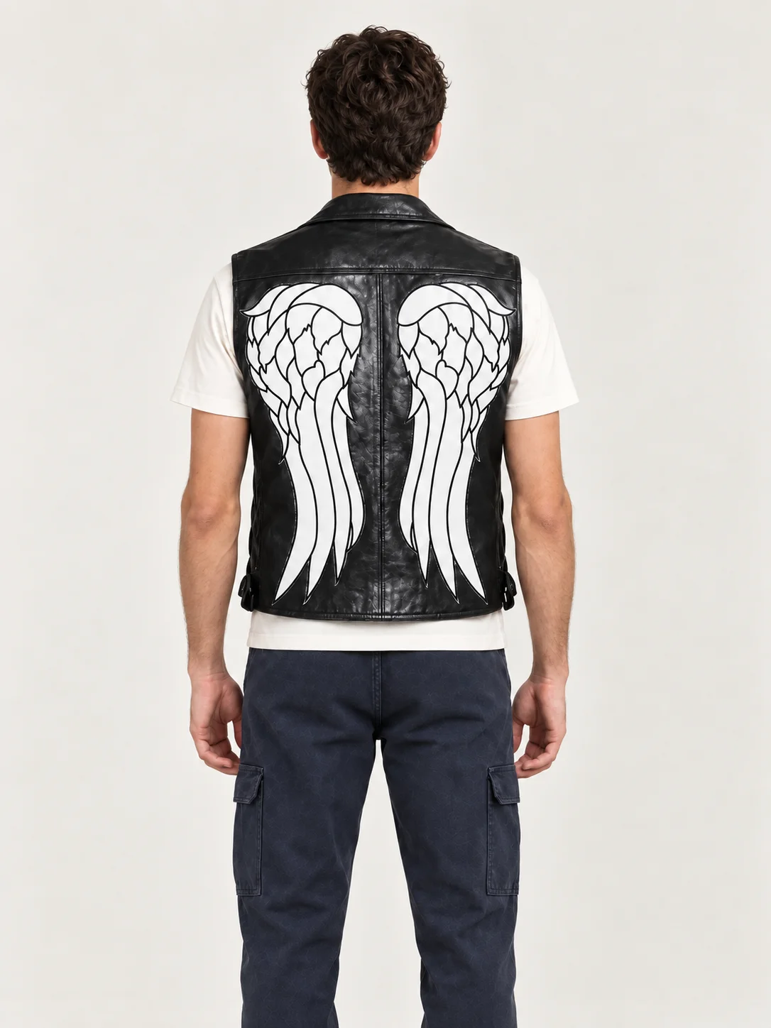 Men's Halloween Walking Dead Leather Vest
