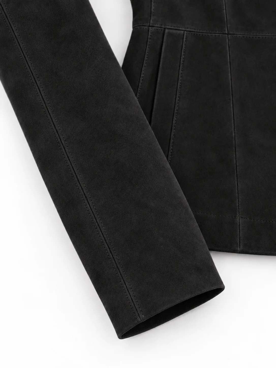 Women's Black Genuine Fashion Suede Leather Jacket