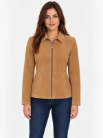 Women's Genuine Fashion Suede Leather Jacket
