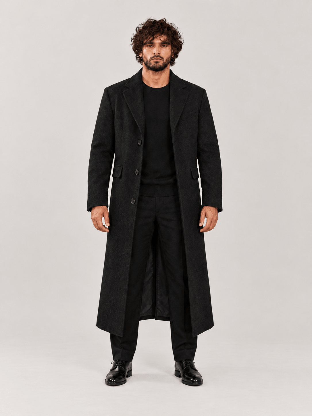 Men's Peaky Blinders Black Wool Coat