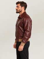 Men's Cognac Cowhide Leather Jacket