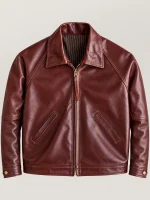 Men's Cognac Cowhide Leather Jacket