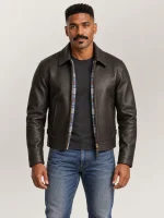 Men's Garrison Black Cowhide Leather Jacket