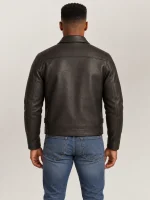 Men's Garrison Black Cowhide Leather Jacket