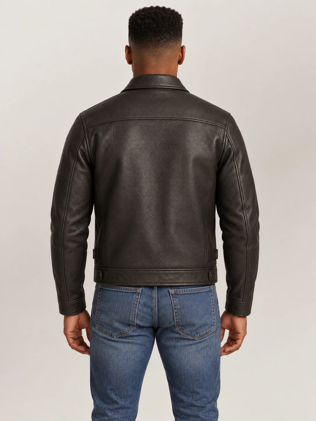 Men's Garrison Black Cowhide Leather Jacket