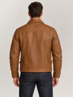 Men's Garrison Brown Cowhide Leather Jacket