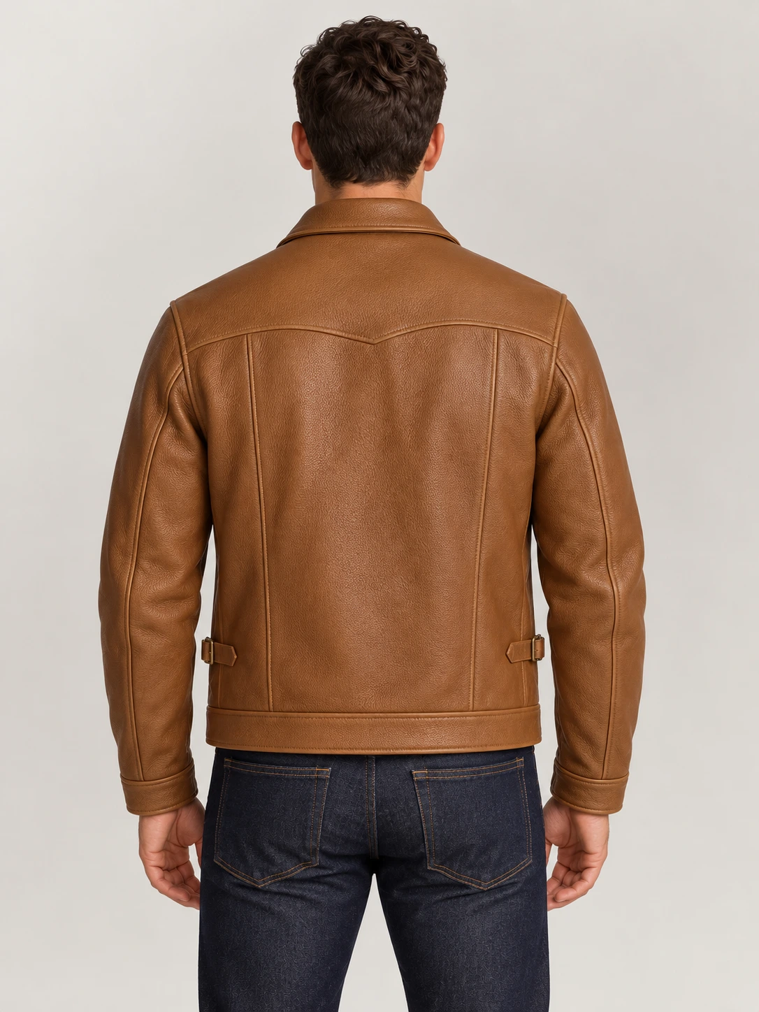 Men's Garrison Brown Cowhide Leather Jacket