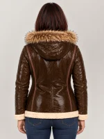 Women's Shearling Style Sheep Skin Leather Jacket