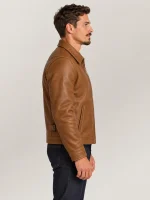 Men's Garrison Brown Cowhide Leather Jacket