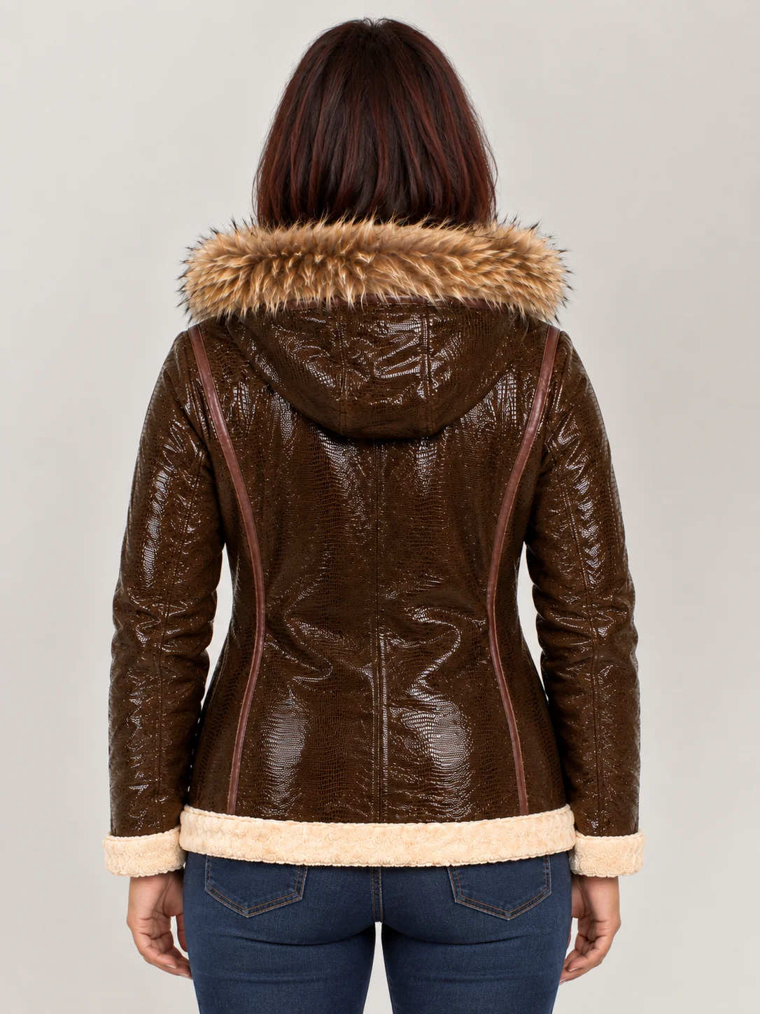 Women's Shearling Style Sheep Skin Leather Jacket