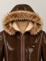 Women's Shearling Style Sheep Skin Leather Jacket