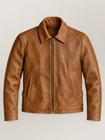 Men's Garrison Brown Cowhide Leather Jacket