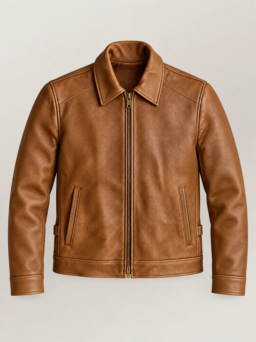 Men's Garrison Brown Cowhide Leather Jacket