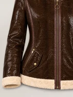 Women's Shearling Style Sheep Skin Leather Jacket