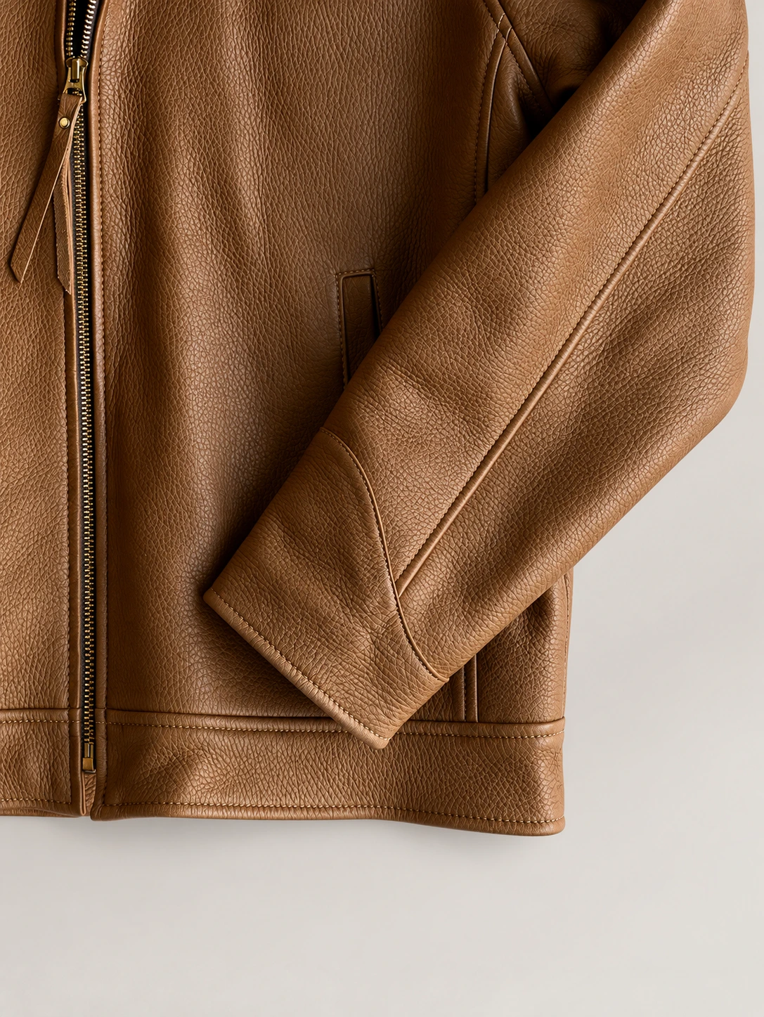 Men's Garrison Brown Cowhide Leather Jacket