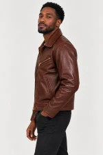 Men's Brown1940s California Single Sport Jacket