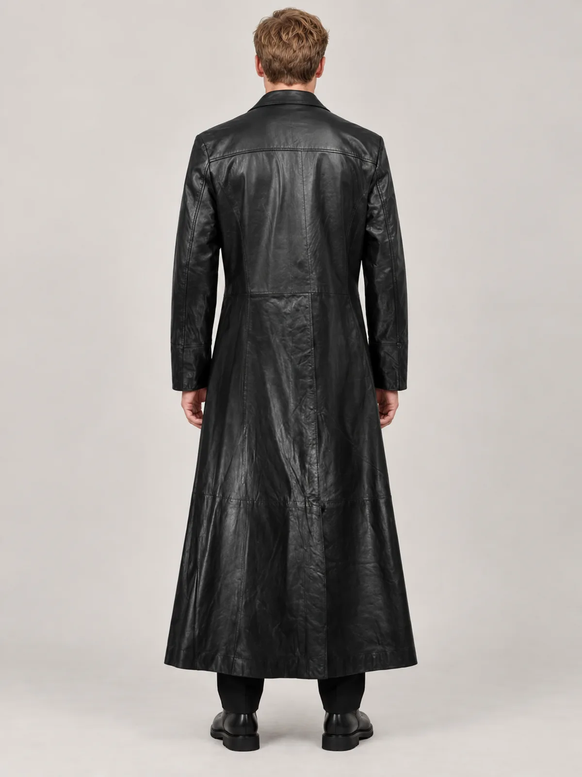 Men's Halloween Black Casual Long Coat