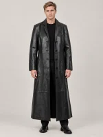 Men's Halloween Black Casual Long Coat