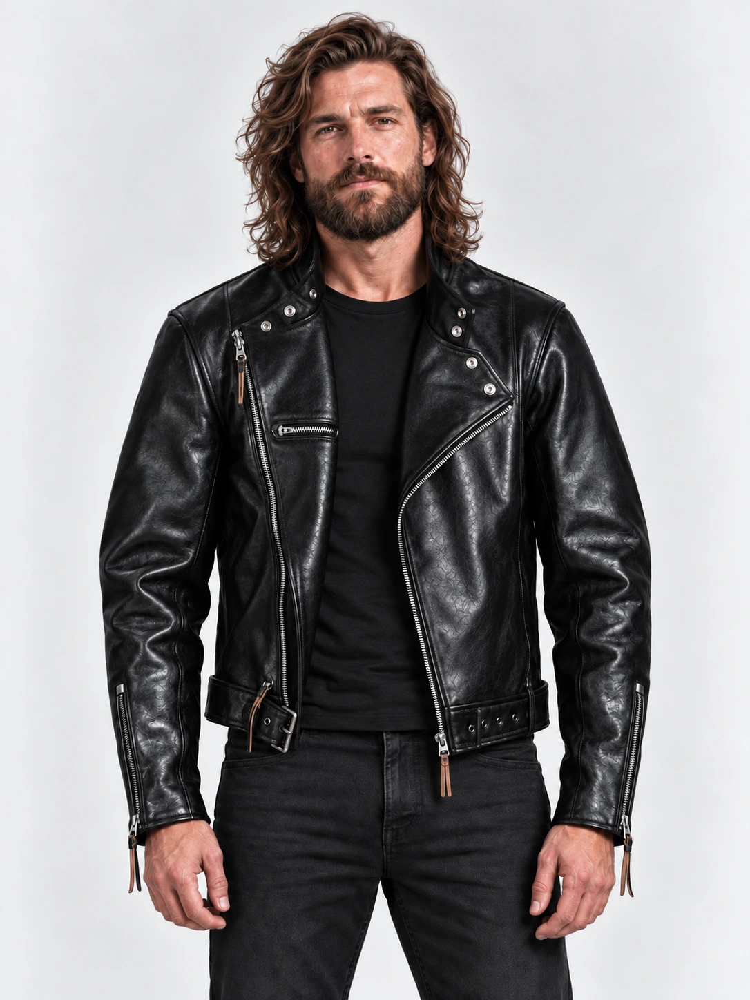 Men's Blackridge Leather Motorcycle Jacket