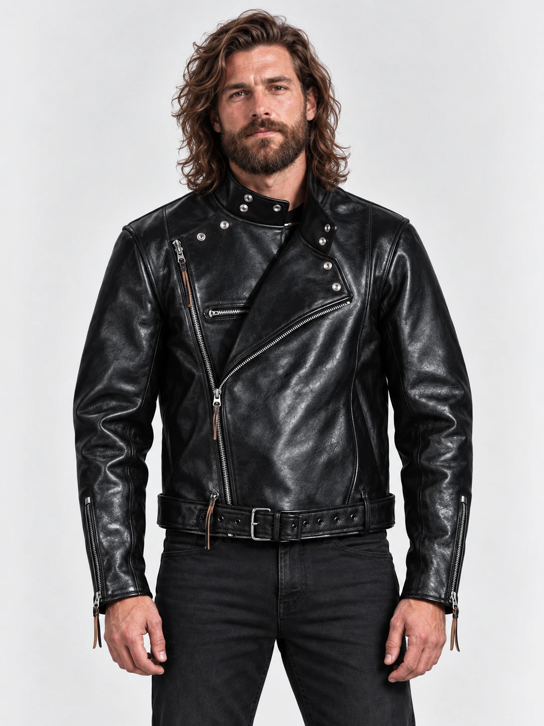 Men's Blackridge Leather Motorcycle Jacket