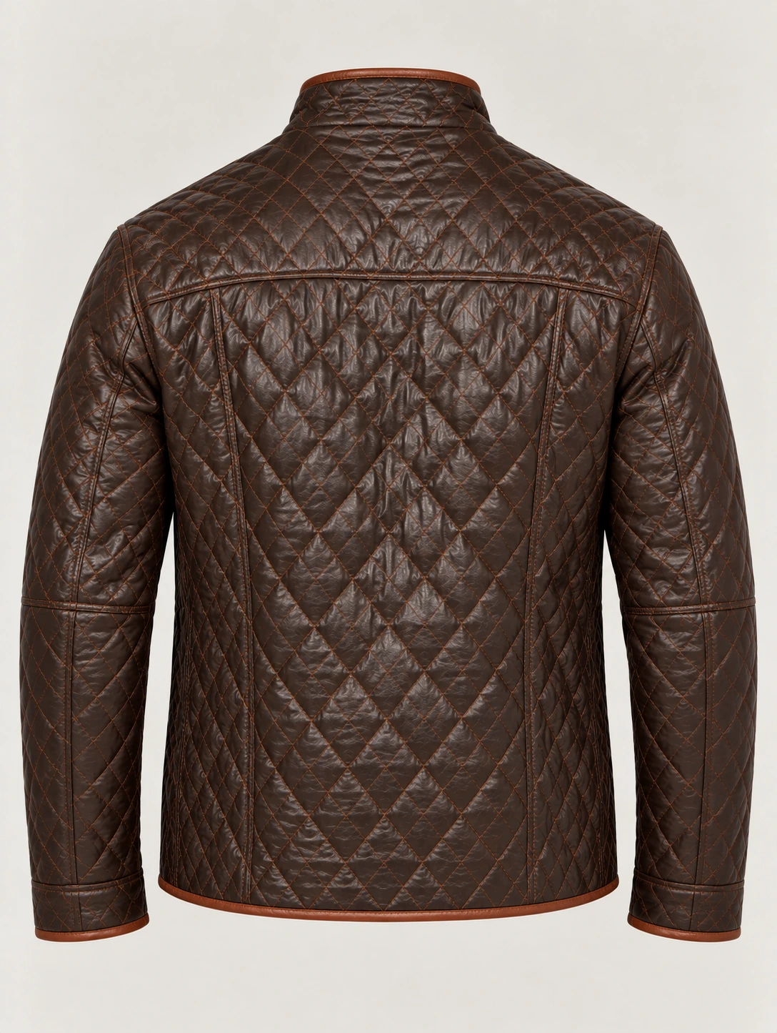 Men's Diamond Quilted Leather Jacket