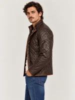 Men's Diamond Quilted Leather Jacket
