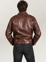 Men's Brown Archetype 1930s D-Pocket Motorcycle Jacket
