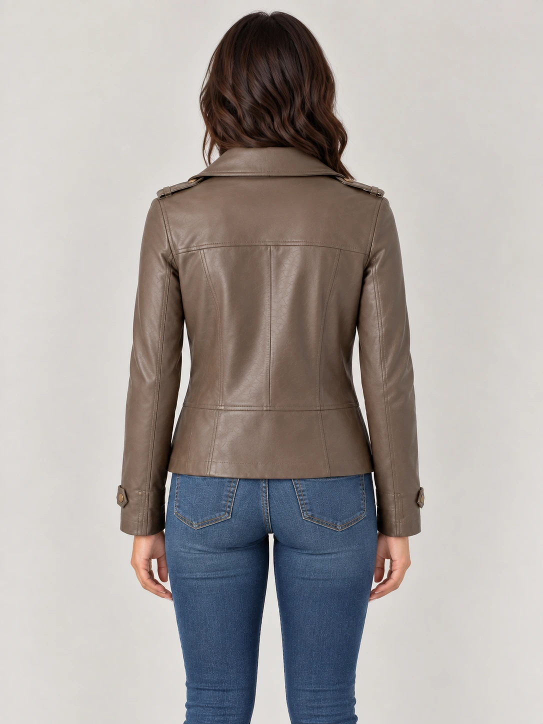 Women's Rugged Distressed Vintage Style Leather Jacket