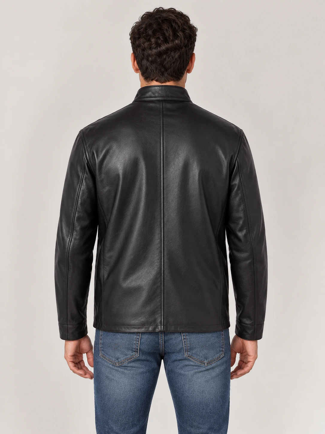 Men's Suave Leather Jacket in English