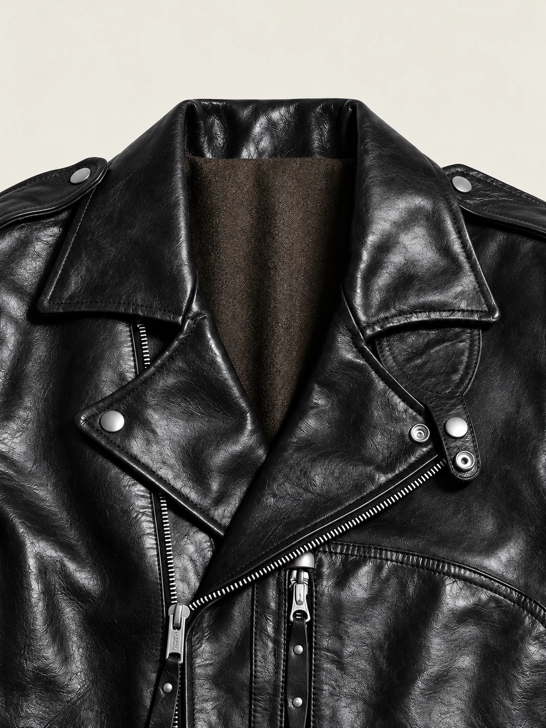 Men's Black Archetype 1930s D-Pocket Motorcycle Jacket