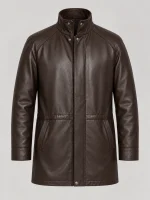 Men's Classic leather Car Coat