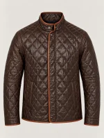 Men's Diamond Quilted Leather Jacket