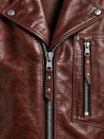 Men's Brown Archetype 1930s D-Pocket Motorcycle Jacket