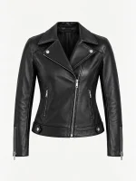 Women's Genuine Sheepskin Leather Biker Jacket