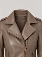 Women's Rugged Distressed Vintage Style Leather Jacket