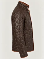 Men's Diamond Quilted Leather Jacket