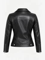Women's Genuine Sheepskin Leather Biker Jacket